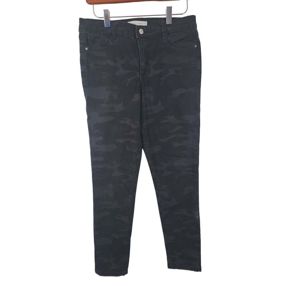 Social Standard By Sanctuary Ankle Skinny Jeans 6 Womens Black Camo Print Bottom